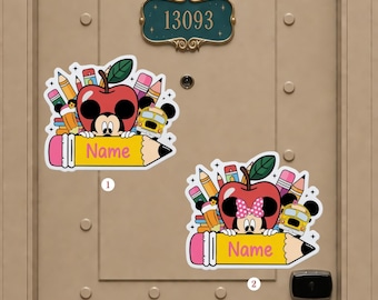 Personalized Mickey Minnie Back To School Magnet, Disney Mouse For School Magnet, School Classroom Door Decor, Gift For Kids
