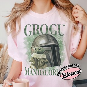 Vintage Star Wars The Mandalorian Grogu Shirt, Disney Baby Yoda Tee, The Mandalorian Shirt, Disneyland Family Trip