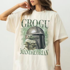 Vintage Star Wars The Mandalorian Grogu Shirt, Disney Baby Yoda Tee, The Mandalorian Shirt, Disneyland Family Trip
