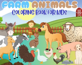 Download and Print: Coloring Books for Kids - Farm Animals