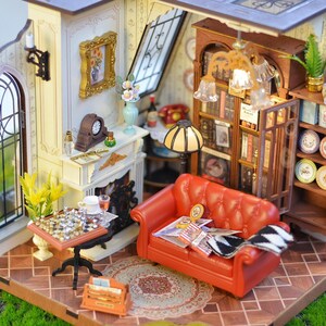 Handcrafted Miniature Living Room Diorama, Tiny House Scene, Collector ...