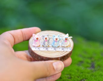 Figuritas de gatos de arcilla en miniatura, adornos de gatitos para casas de muñecas y jardines de hadas.