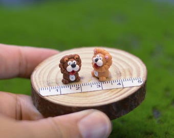 Miniature Clay Lion Dolls, kleine Tierfigur