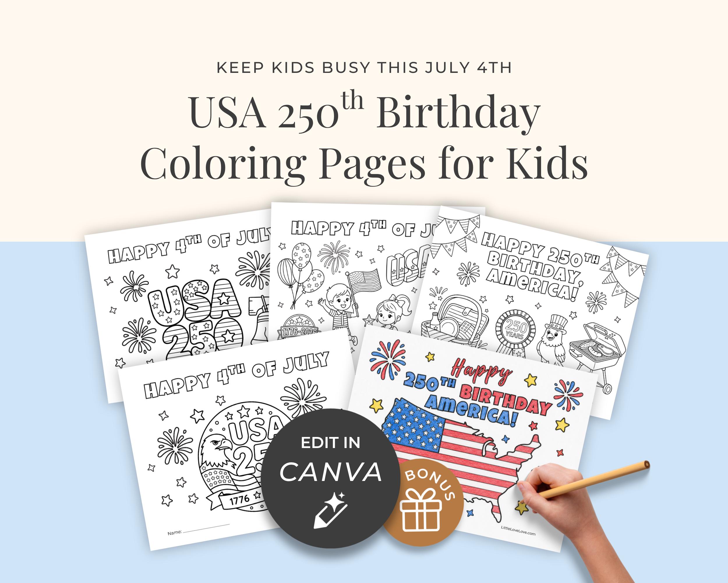 41 Easy Patriotic Crafts for Kids Even Parents Will Love 33 USA 250th Birthday Coloring Pages Templates, Patriotic Kids…