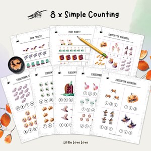 Counting and Writing Numbers Halloween I Spy, Finding Patterns Activity ...