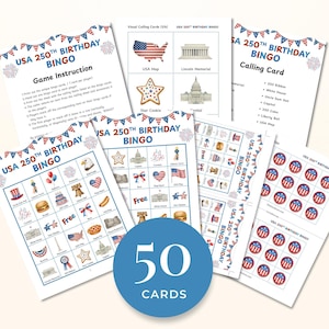 a set of 50 usa themed birthday cards
