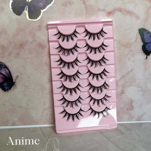 Anime Eyelashes -  Spiky Effect (7 Pack)