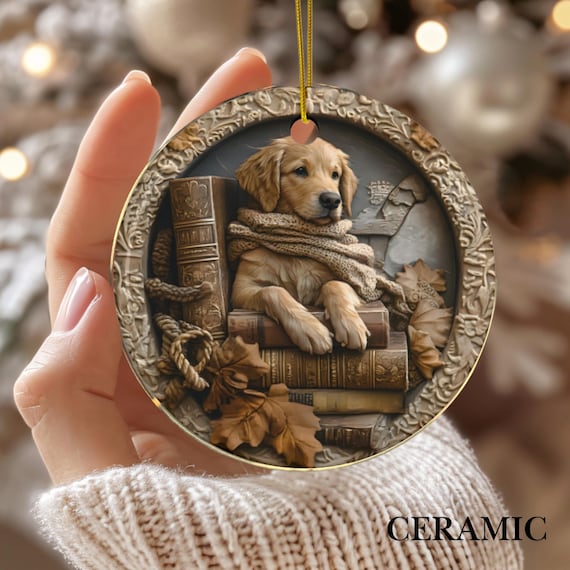 Golden Retriever Ornament, Dog Lover Ornament, Cute Dog Car Hanging Ornament, Dog Christmas Gifts, Dog Lover Gifts Pet Ornament Gift For Her