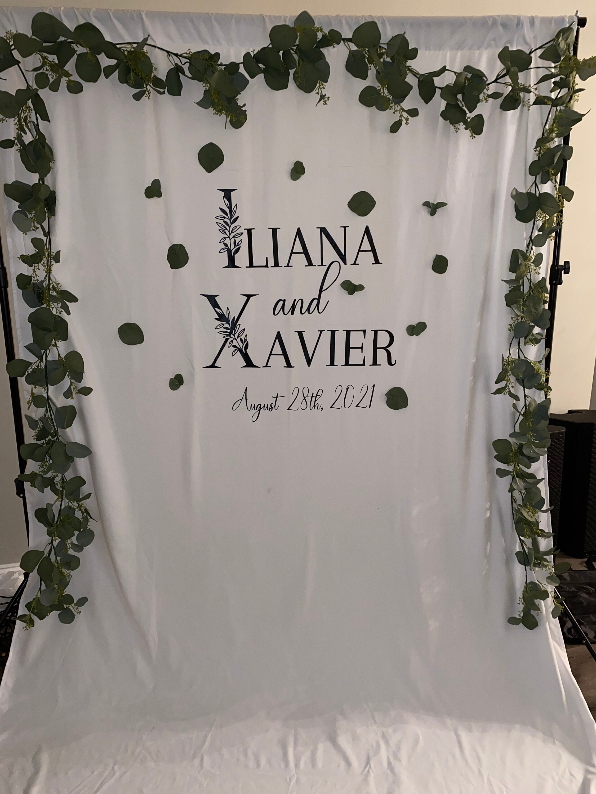 Signation Backdrop Wedding Sign Backdrop With Greenery - Etsy