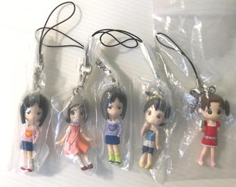 Vintage Y2K Bandai 2005 Anime Ichigo Mashimaro Figures Charm Keychain Toy Japan