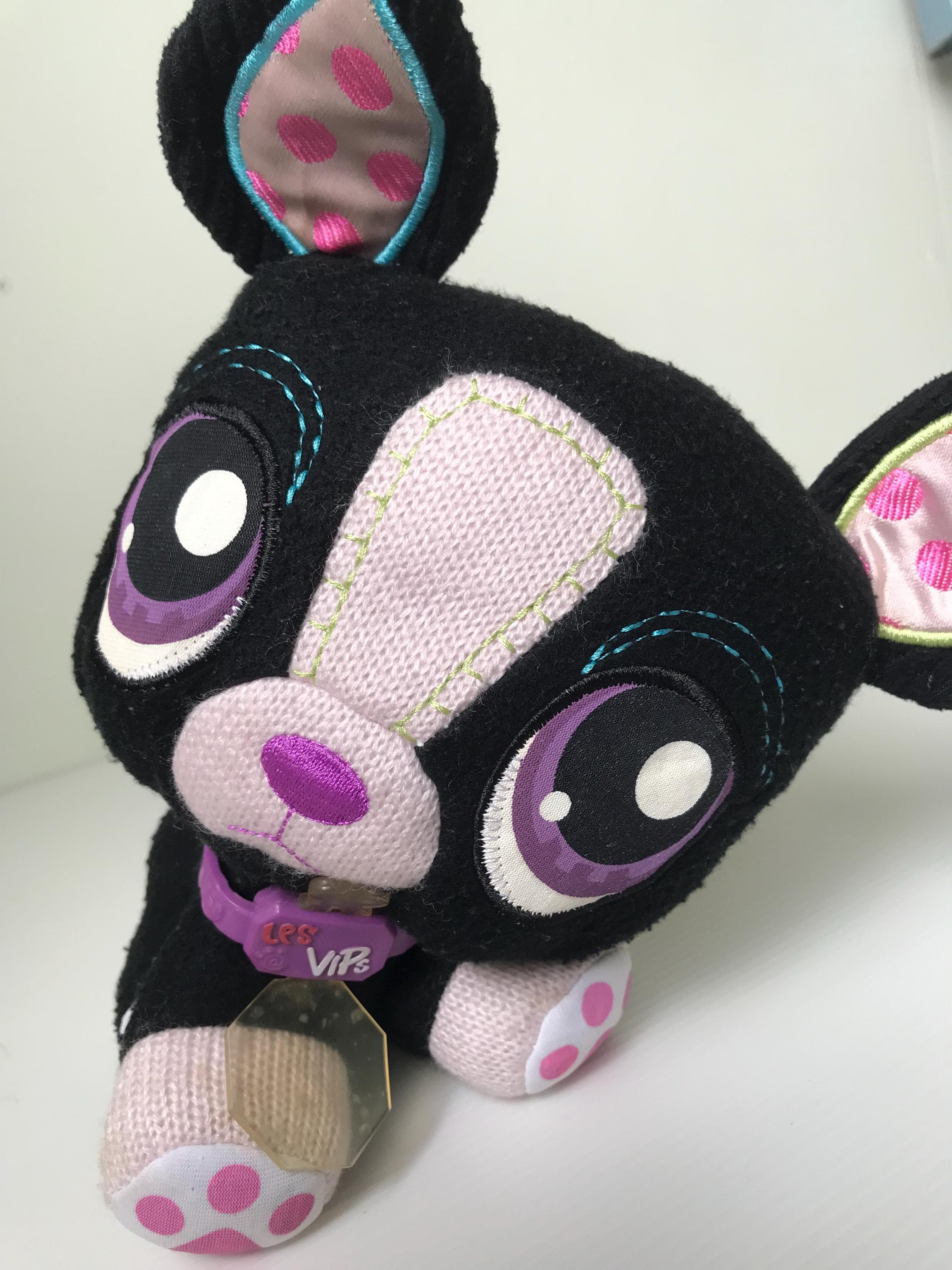 Lps Vip Game LPS Littlest Pet Shop VIP Plush Stuffed Black Puppy Dog Boston Terrier ...