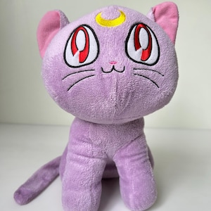 Vintage Sailor Moon Cat Luna Purple Plush Stuffed Plush Anime