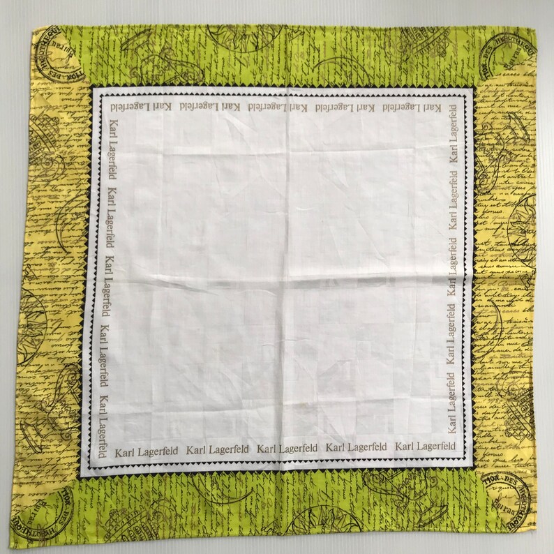 Vintage Karl Lagerfeld Handkerchief / Bandana zdjęcie 5