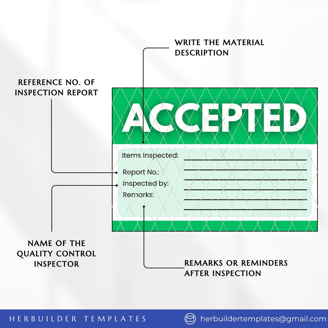 Site Inspection Tags, Material Inspection Label, Inspection Label ...