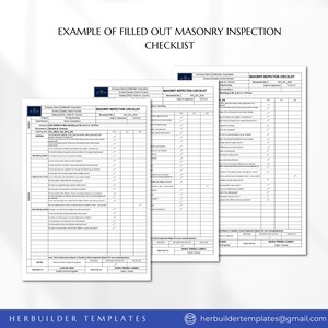 Masonry Inspection Checklist, Concrete Hollow Blocks Inspection, Block ...