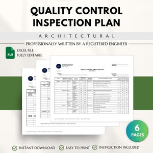 Modello di piano di ispezione per il controllo di qualità per opere architettoniche, piano di ispezione e collaudo, standard e specifiche di costruzione