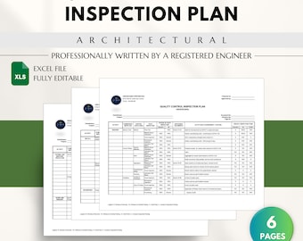 Quality Control Inspection Plan Template for Architectural Works, Inspection and Test Plan, Construction Standard and Specifications