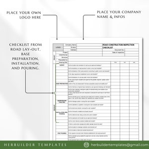 Road Construction Inspection Checklist, Pavement Inspection, Land ...