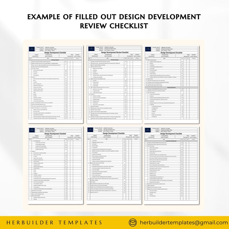 Design Development Review Checklist, Drawing Checklist, Design Progress ...