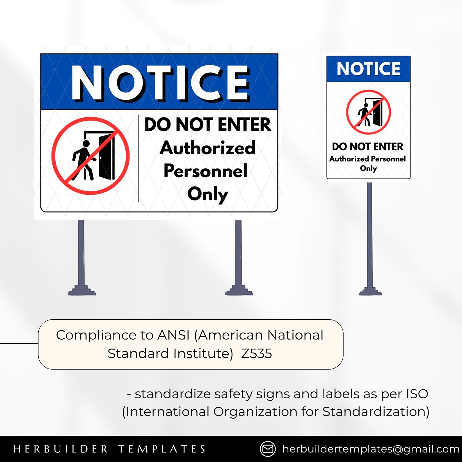 Do Not Enter Authorized Personnel Only, Safety Signage, Construction ...