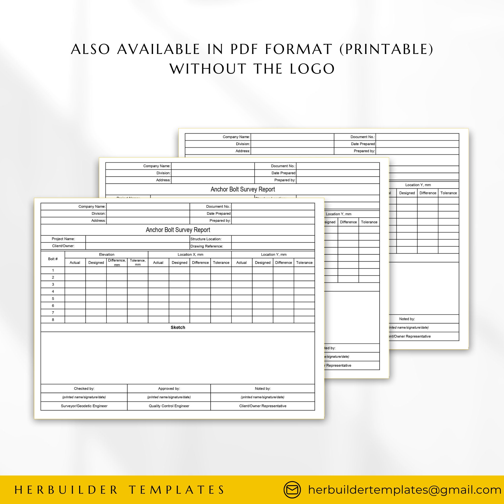 Anchor Log Form.pdf Anchor Bolt Setting Survey Report Form, Cast - in and Anchor Bolt ...