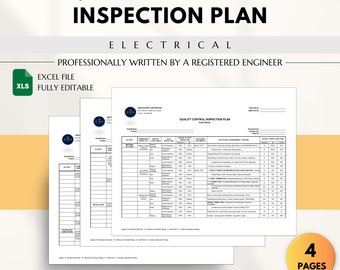 Quality Control Inspection Plan Template for Electrical Works, Inspection and Test Plan, Testing and Commissioning, Electrical Standards