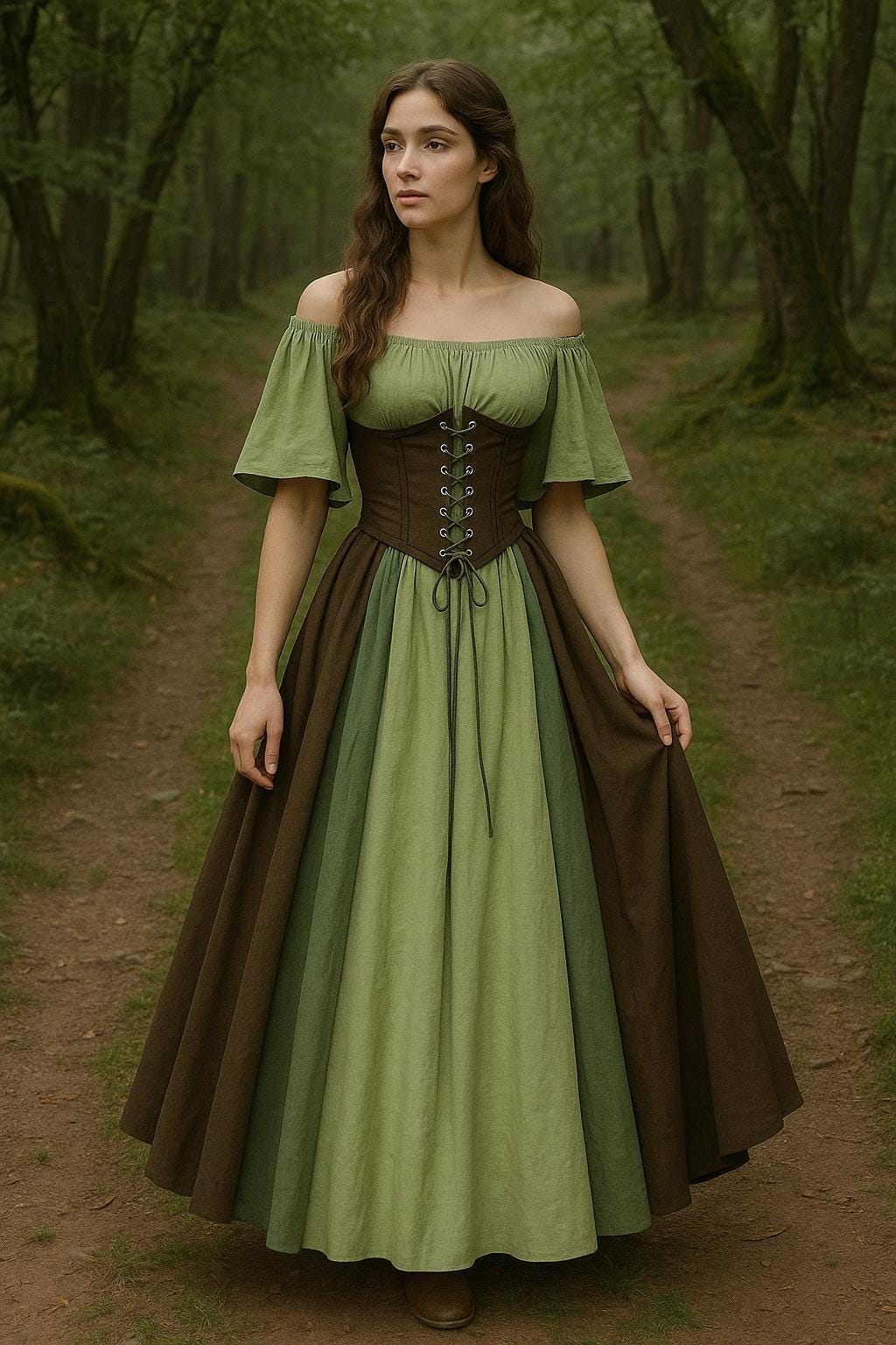 Medieval Princess Corset Dress, Vintage Renaissance Fantasy Dress, Aesthetic Off Shoulder Cosplay Costume, Womens Corset Dress for Ren Faire