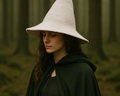 Medieval Halloween Witch Hat, Gothic Renaissance Witch Hat, Witchy Vibes Hat for Womens, Ren Faire Fantasy Costume Hat, Spooky Halloween Hat
