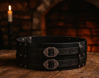 Medieval Steampunk Waist Belt, Viking Renaissance Leather Belt, Pirate Gothic Cosplay Men's Belt, Fantasy Vintage Larp Belt, Ren Faire Belt