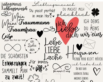 30 plotter files "Love" | SVG | PNG | DXF | Instant Download | Plotter file bundle | Love Bundle | Dear plotter file