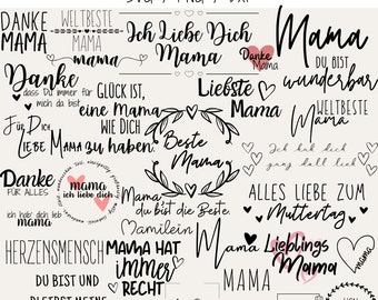 30 plotter files "Mom" | SVG | PNG | DXF | Instant download | Plotter file bundle | Mom bundle | Mom plotter file | Mother's Day |
