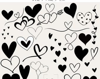 Heart plotter file | SVG | PNG | DXF | Instant download | Hearts | Plotter file bundle | Hearts plotter file | Hearts