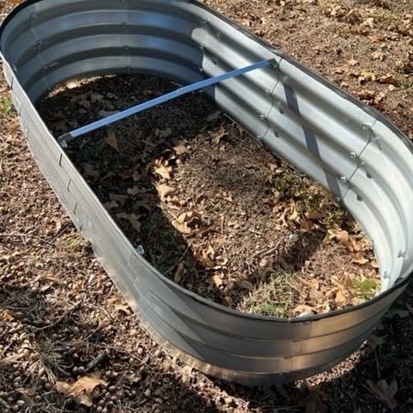 Outdoor Planter Raised Beds Galvanized Raised Garden Beds for Gardening Vegetables or Flowers Metal Garden Box Large 24"W x 12"H