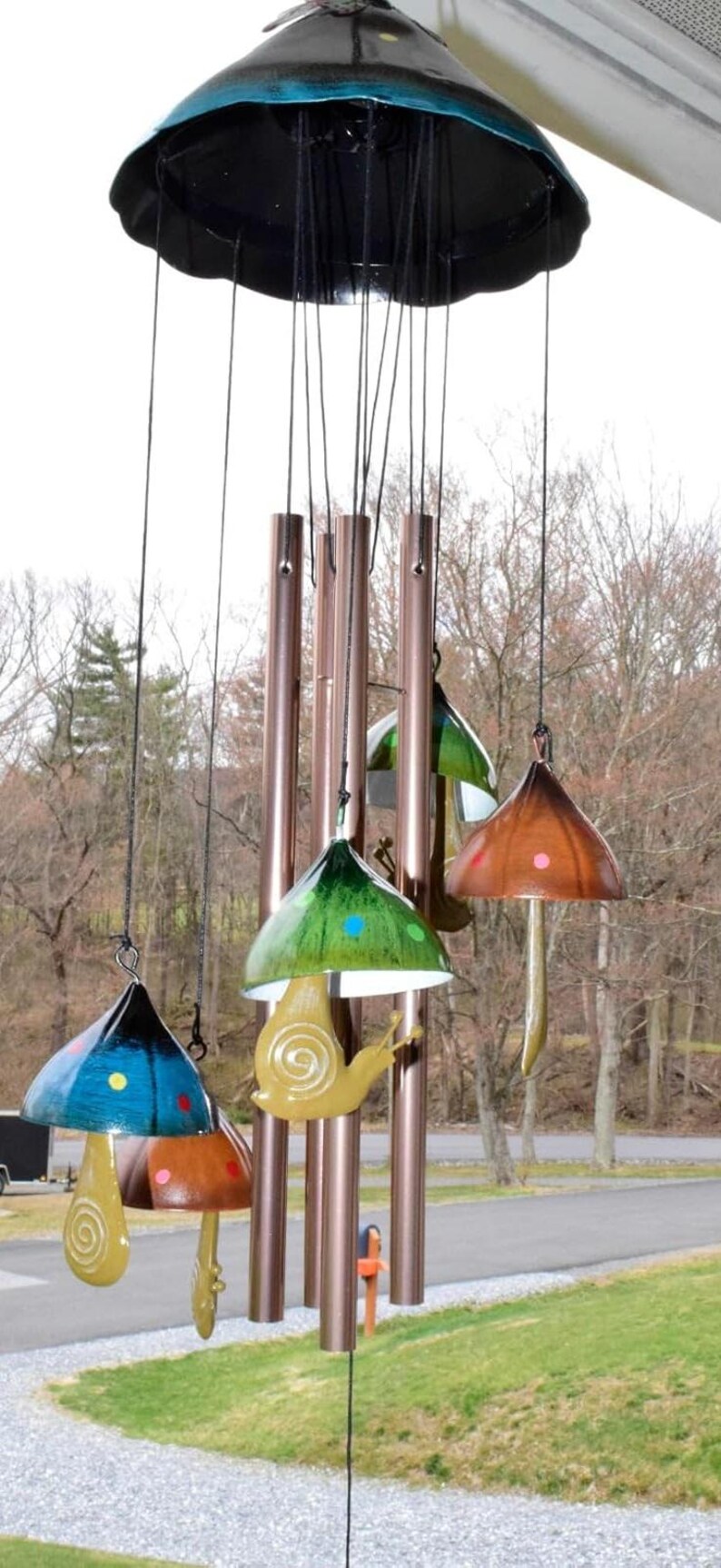 Charming Outdoor Decoration Mushroom Wind Chime Garden Decor Yard