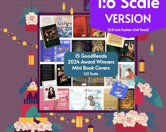 15 GoodReads Choice Mini Book Covers Award Winners in 1:6 Scale (PDF Printable)