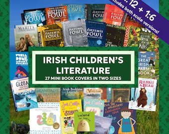 Collection de 27 mini-couvertures de livres pour enfants irlandais, regroupant les classiques préférés des enfants de leur enfance.