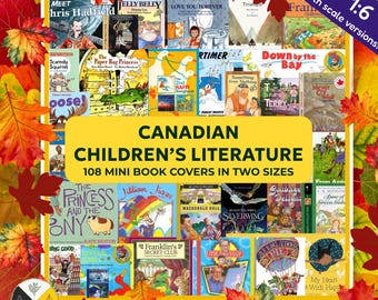 Collection de 108 mini-couvertures de livres pour enfants canadiens, regroupant les classiques préférés des enfants de leur enfance