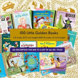 100 couvertures de mini-livres pour enfants - parfaits pour l'anxiété, un coin livre et un petit livre imprimable miniature - maison de poupée pour enfants à l'échelle 1:12 et 1;6