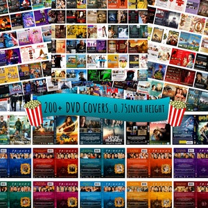 200 Miniatur DVD Cover für 1:12 Puppenhaus zum ausdrucken für Puppenhaus Miniaturen oder Bücherecke szenen mit druckbaren PDFs
