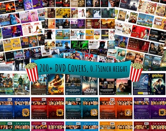 200  Miniature DVD Covers for 1:12 Scale Dollhouse Printable for Dollhouse Miniatures or Book Nook scenes with Printable PDFs