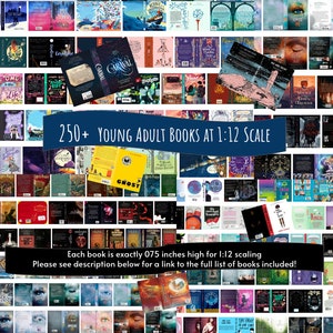 250+ Young Adult Printable Mini Book Covers Perfect for your Miniature Anxiety Bookshelf YA, FREE Gift of Printable Inside Pages!