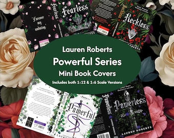Lauren Roberts Powerful Series Mini Book Covers, 1:12 Scale for Dollhouse BookShelf