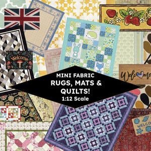 120 Miniature Dollhouse Rugs, Quilts & Mats 1:12 Scale (Printable PDF)