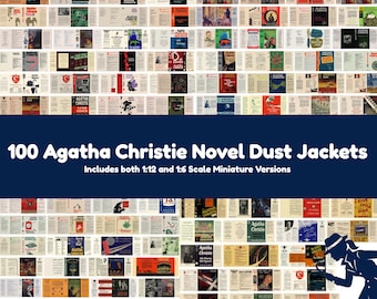 100 Agatha Christie Dust Jacket Version Mini Book Covers- Dollhouse 1:12 Scale PDF