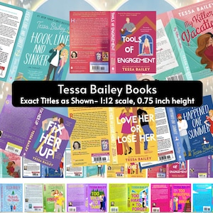 21 Tessa Bailey Mini Book Covers Tiny Books for Anxiety Bookshelf  ~Mini Book Gifts, Book Nooks, Printable Romance Mini Bookshelves, Booktok
