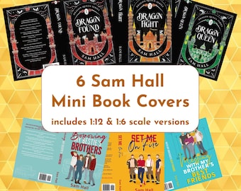 6 Sam Hall Fantasy and Romance Mini Book Covers, 1:12 Dollhouse Scale PDF