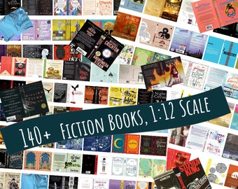 140+ Miniature Fiction Book Covers – 1:12 Scale (PDF Download)