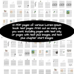 Printable Inside Pages for Creating your own Mini Books- 1:12 Scale Miniature Insert Pages at 0.75in height PLUS 1;6 scale (1.5 inch height)