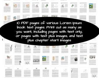 Printable Inside Pages for Creating your own Mini Books- 1:12 Scale Miniature Tiny Books Insert Pages at 0.75 inch height