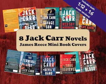 8 Jack Carr James Reece Series Mini Book Covers- 1:12 AND 1/6 Scale
